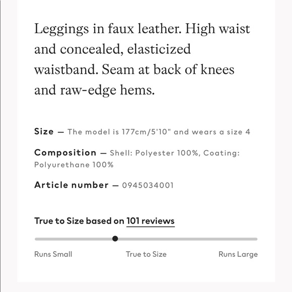 Faux leather leggings/trousers - Picture 4 of 4